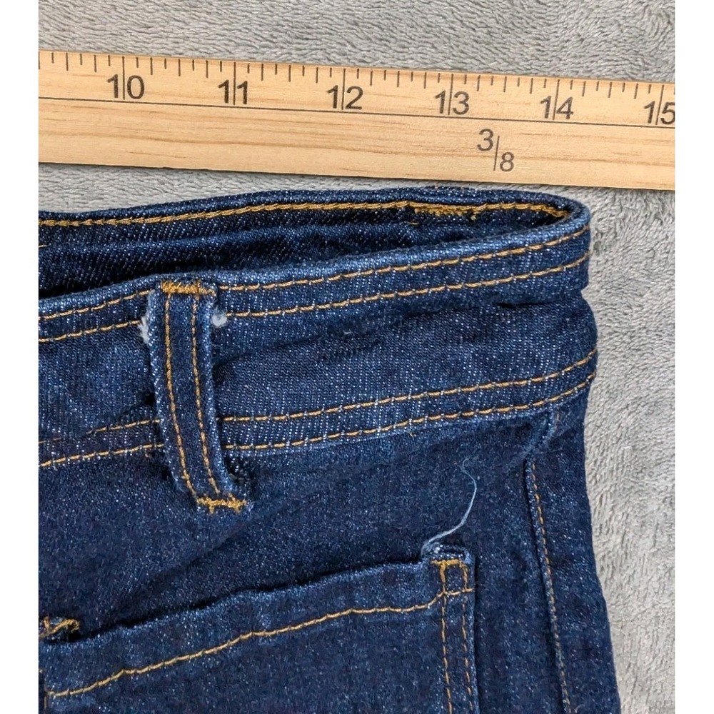 Oat New York Women's Sz 8/29 Wide Leg High Rise Blue Raw Hem Cotton Blend EUC - Picture 5 of 8